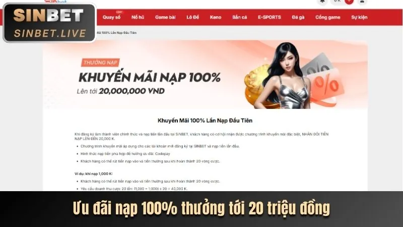 Ưu đãi chào mừng Sbobet